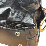 Gucci Black Patent Vintage Dialux Pop Bamboo 2Way Handbag
