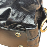 Gucci Black Patent Vintage Dialux Pop Bamboo 2Way Handbag