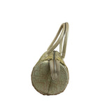 Chanel Beige Leather Trim Mini Puzzle Block Handbag