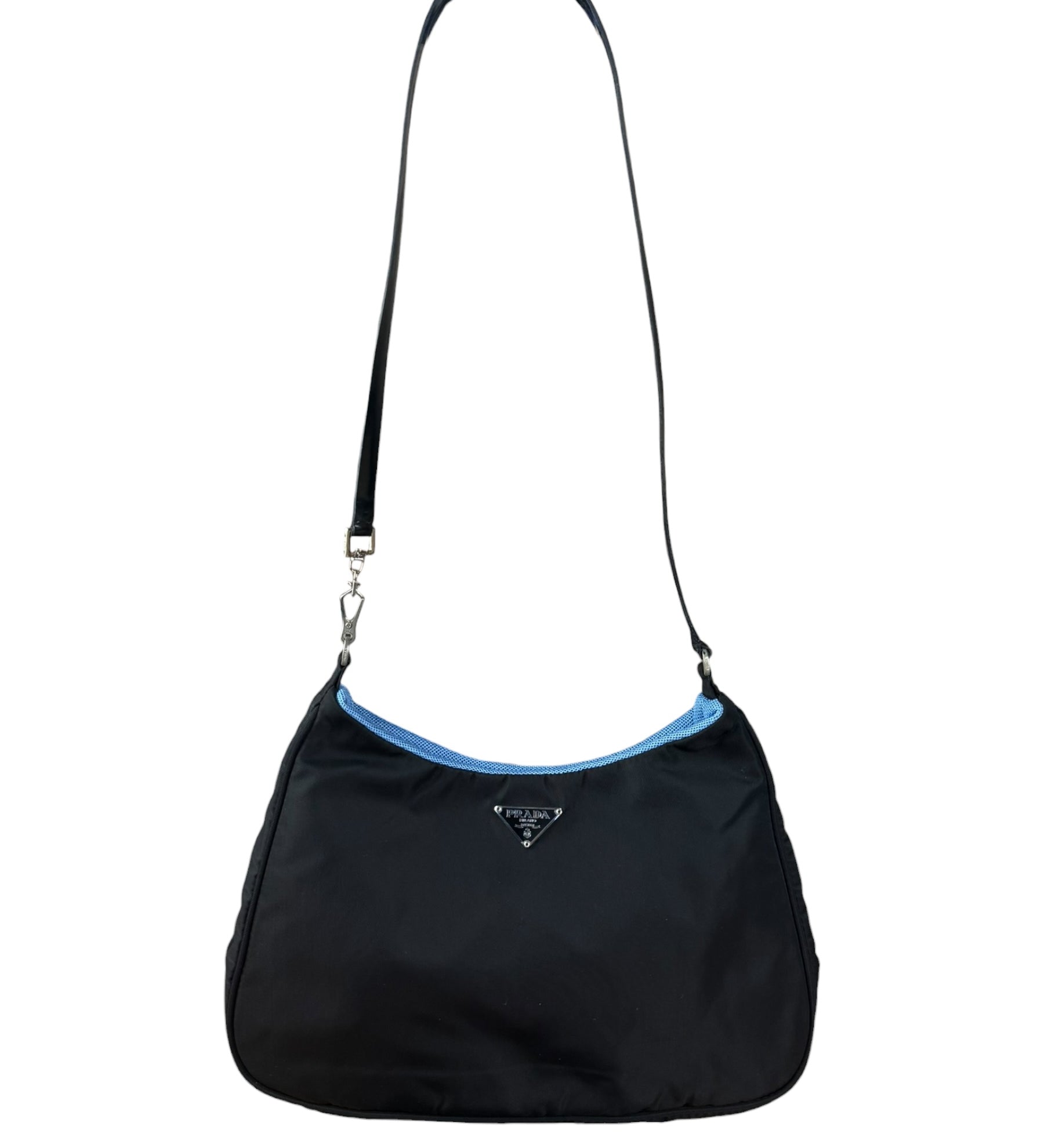 Prada Vintage Black Nylon Pochette