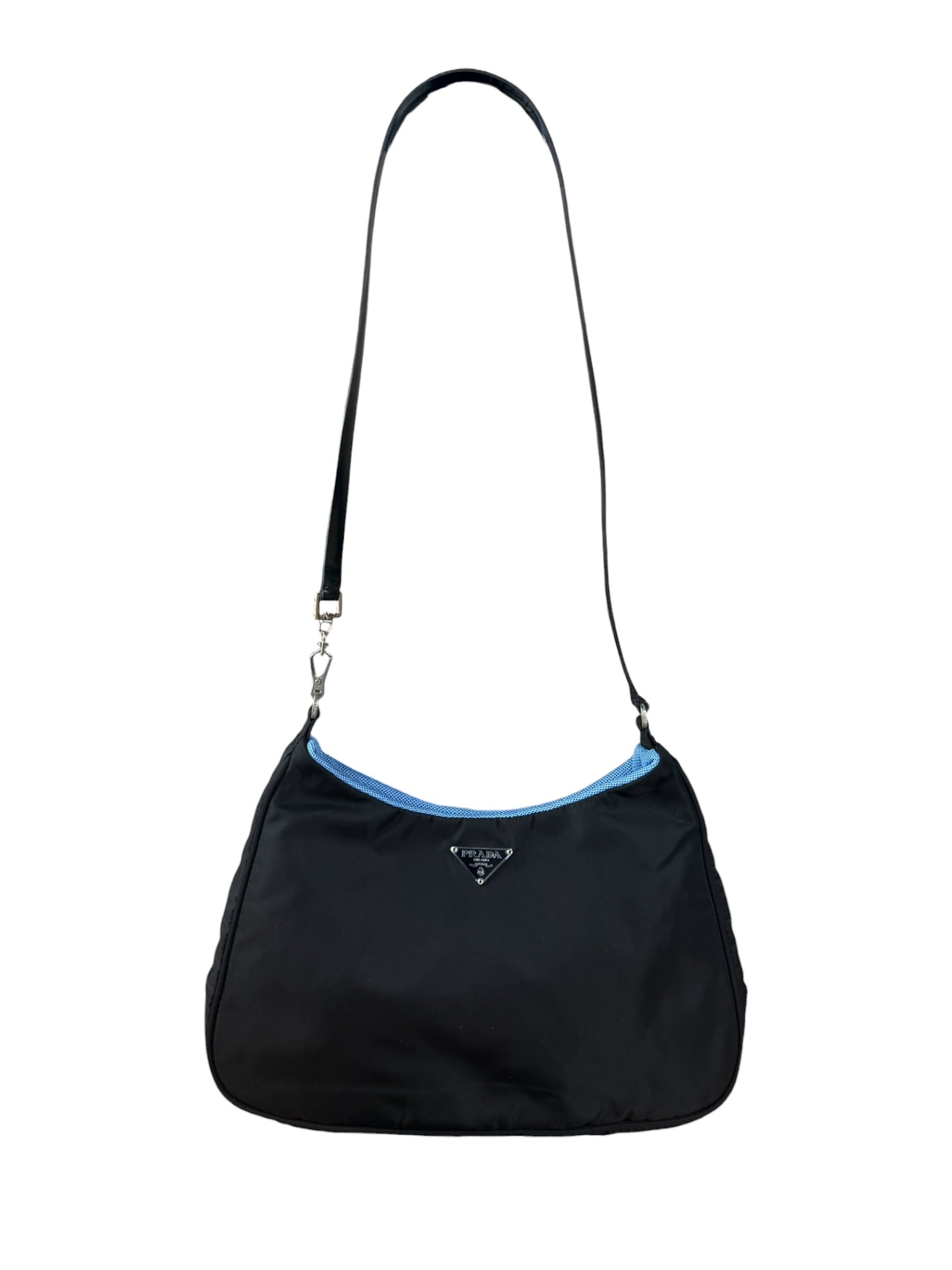 Prada Vintage Black Nylon Pochette