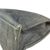 Burberry Vintage Blue Label Denim Nova Check Tote Bag