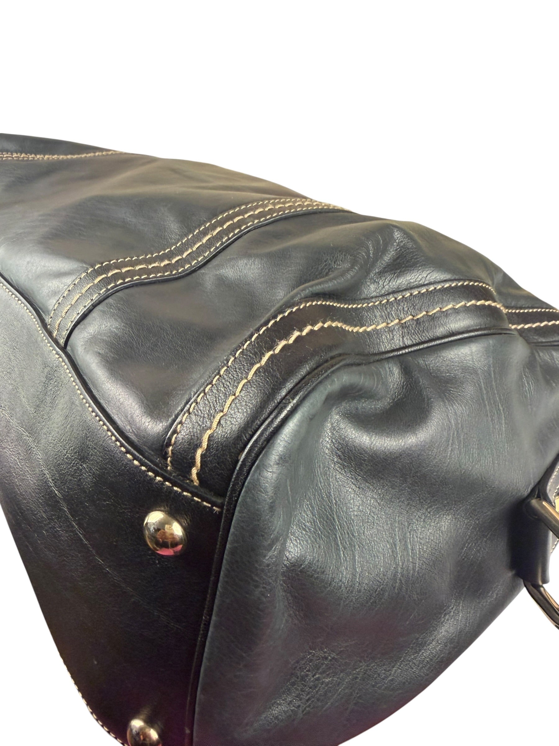 Gucci Bicolor Leather Duchessa Boston Bag