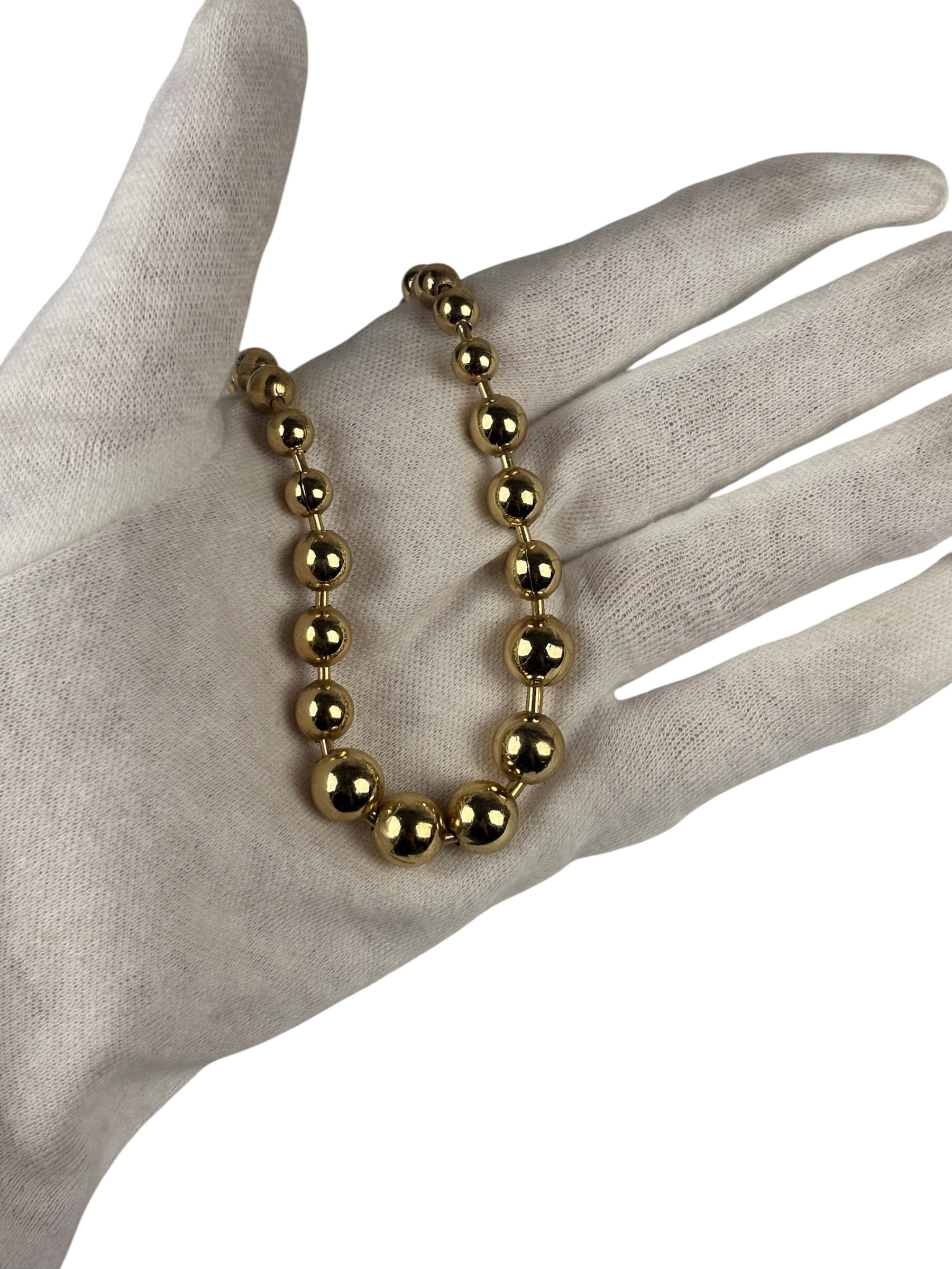Christian Dior Vintage Gold Plated Beaded Necklace