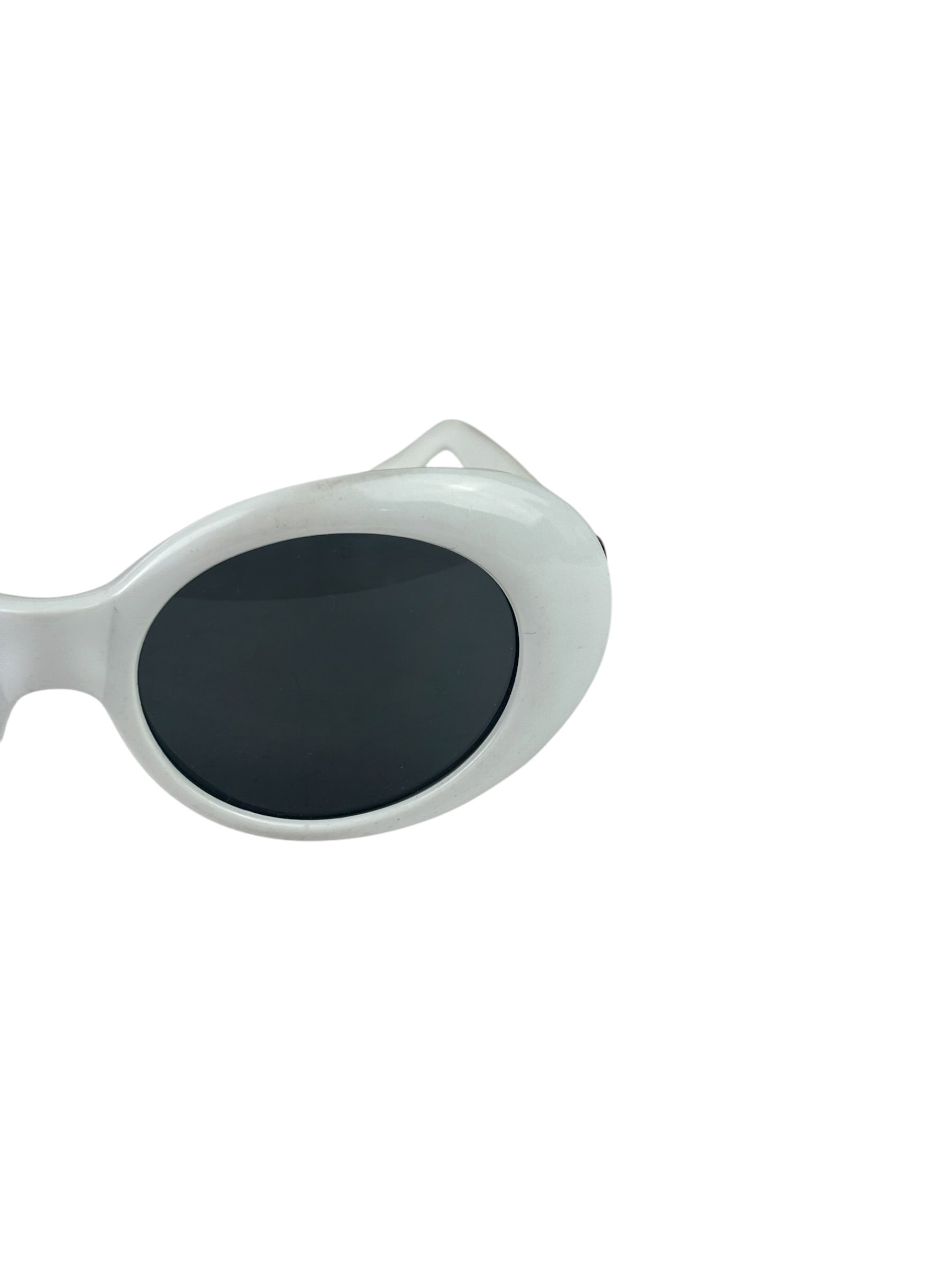 Chanel White Oval Sunglasses