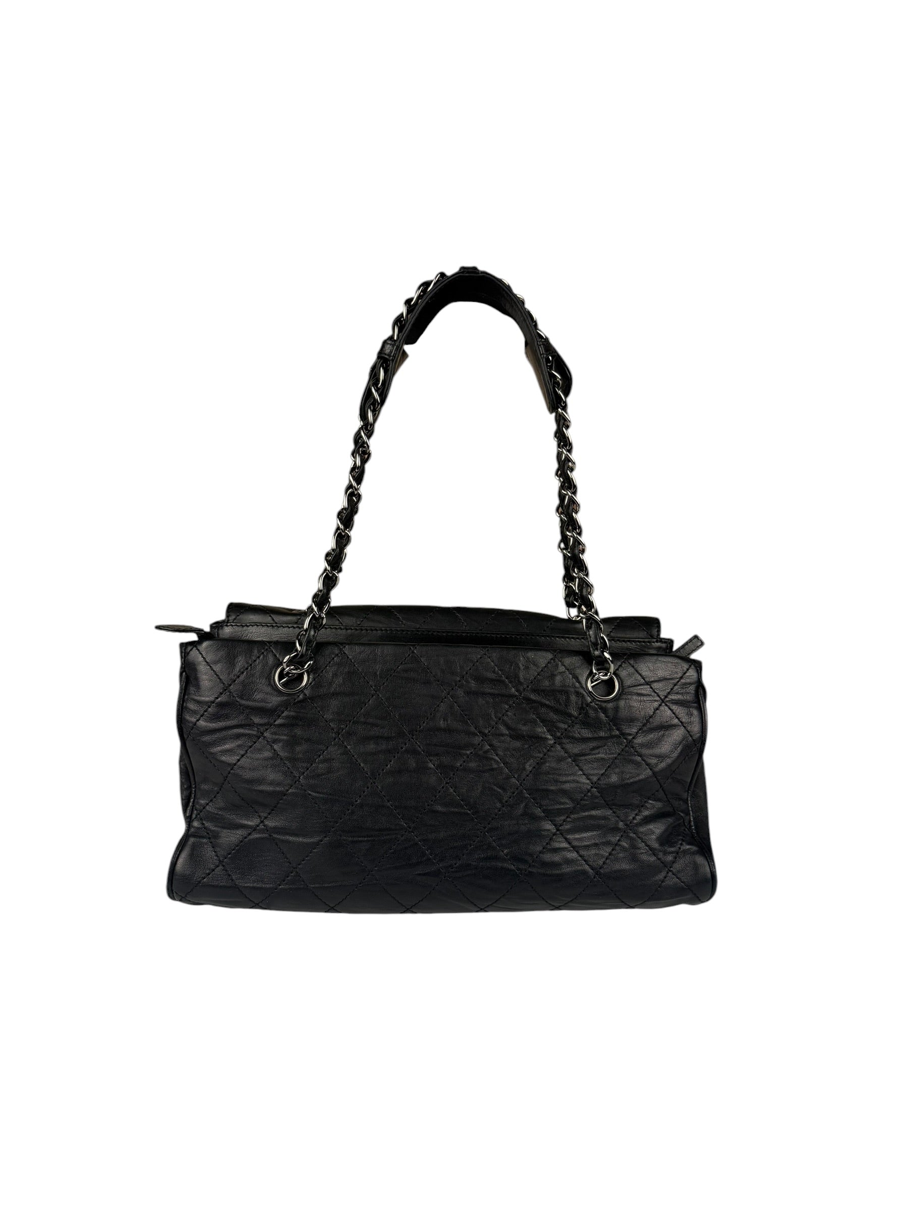 Chanel Black Calfskin Ritz Flap Bag 2007