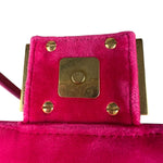 Fendi Pink Zucca Velvet Baguette Belt Bag