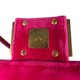 Fendi Pink Zucca Velvet Baguette Belt Bag