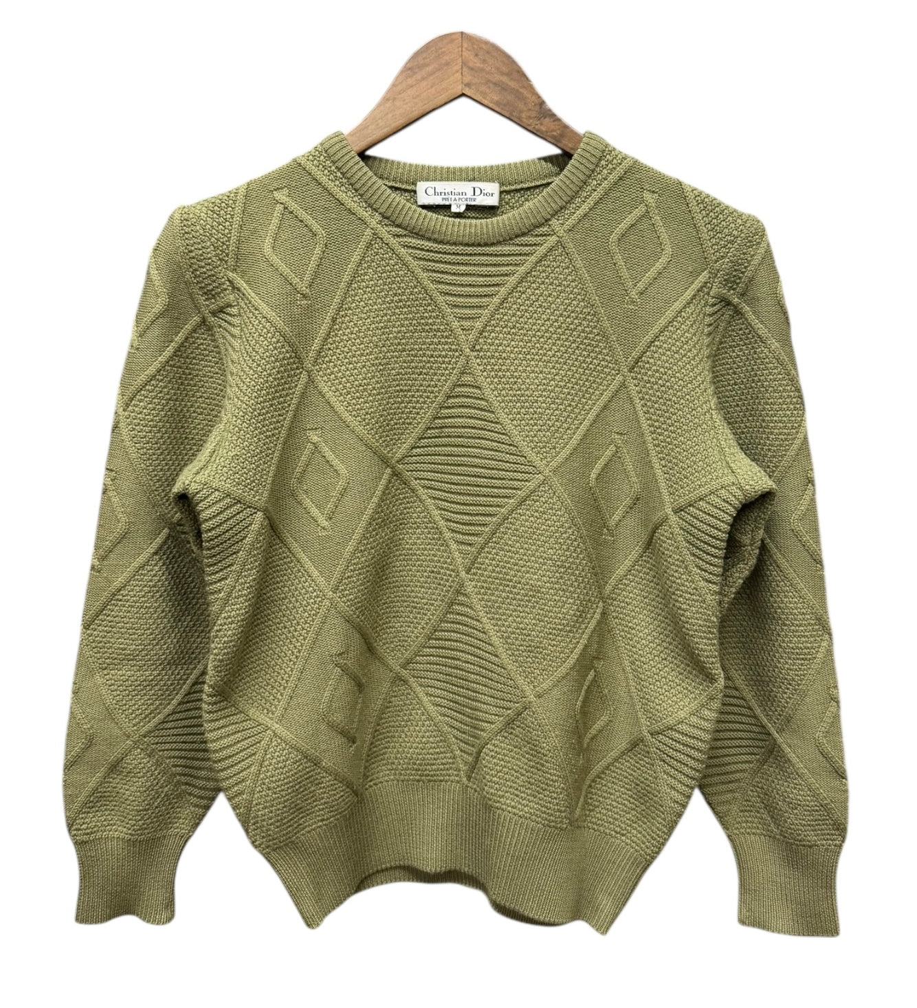 Christian Dior Vintage Olive Knit Sweater