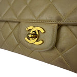 Chanel Vintage Beige Clair Quilted Leather Classic Flap Bag 2004