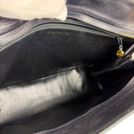Chanel Vintage Black/White Leather CC Chain Tote '89-'91