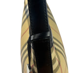 Burberry Black Leather Trim House Check Pochette