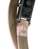 Dior D104 Pink Leather Double Strap Watch
