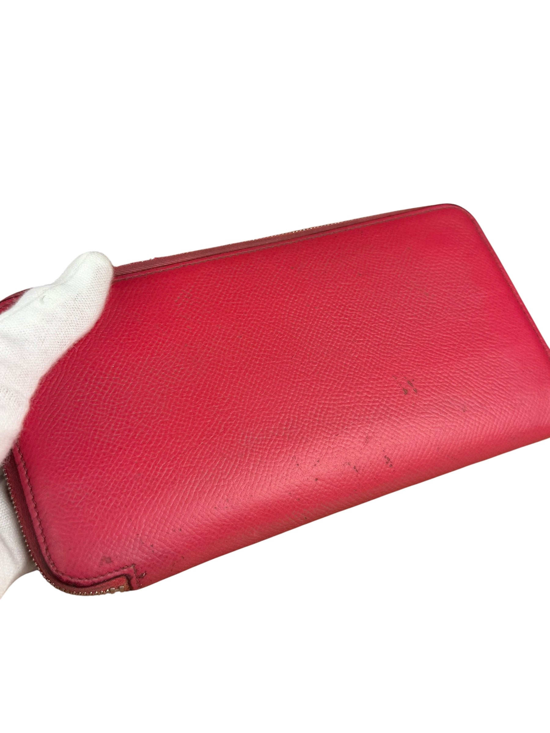 Hermes Pink Epsom Leather Silk'In Long Wallet