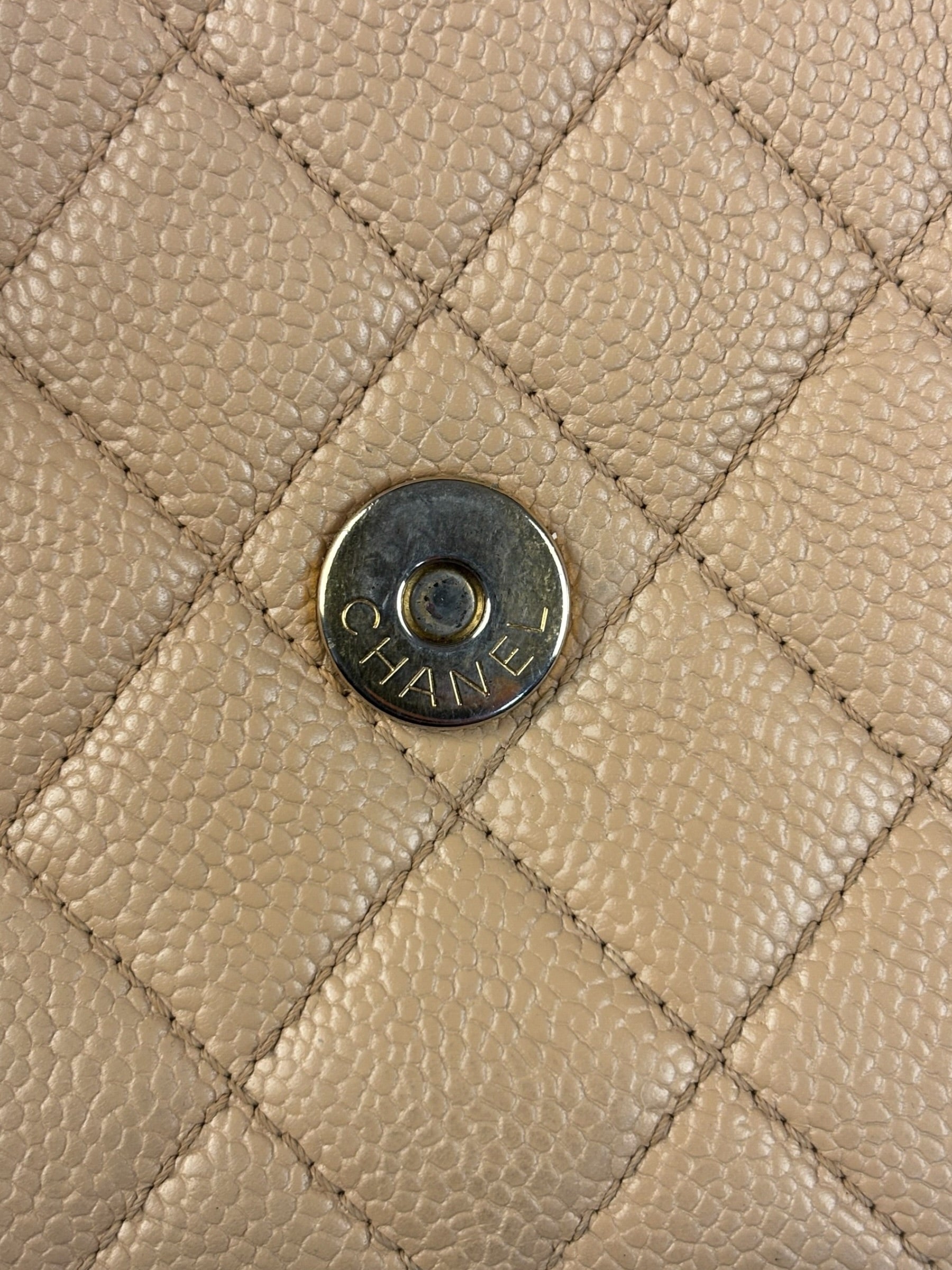 Chanel Beige Caviar S Filigree Flap 2016