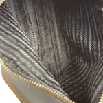 Prada Black Re-Nylon Saffiano Leather Crossbody Bag