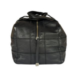 Chanel Black Quilted Leather Chocolate Bar Bowling Handbag