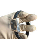 Fendi FF Black Dial Black Leather Strap