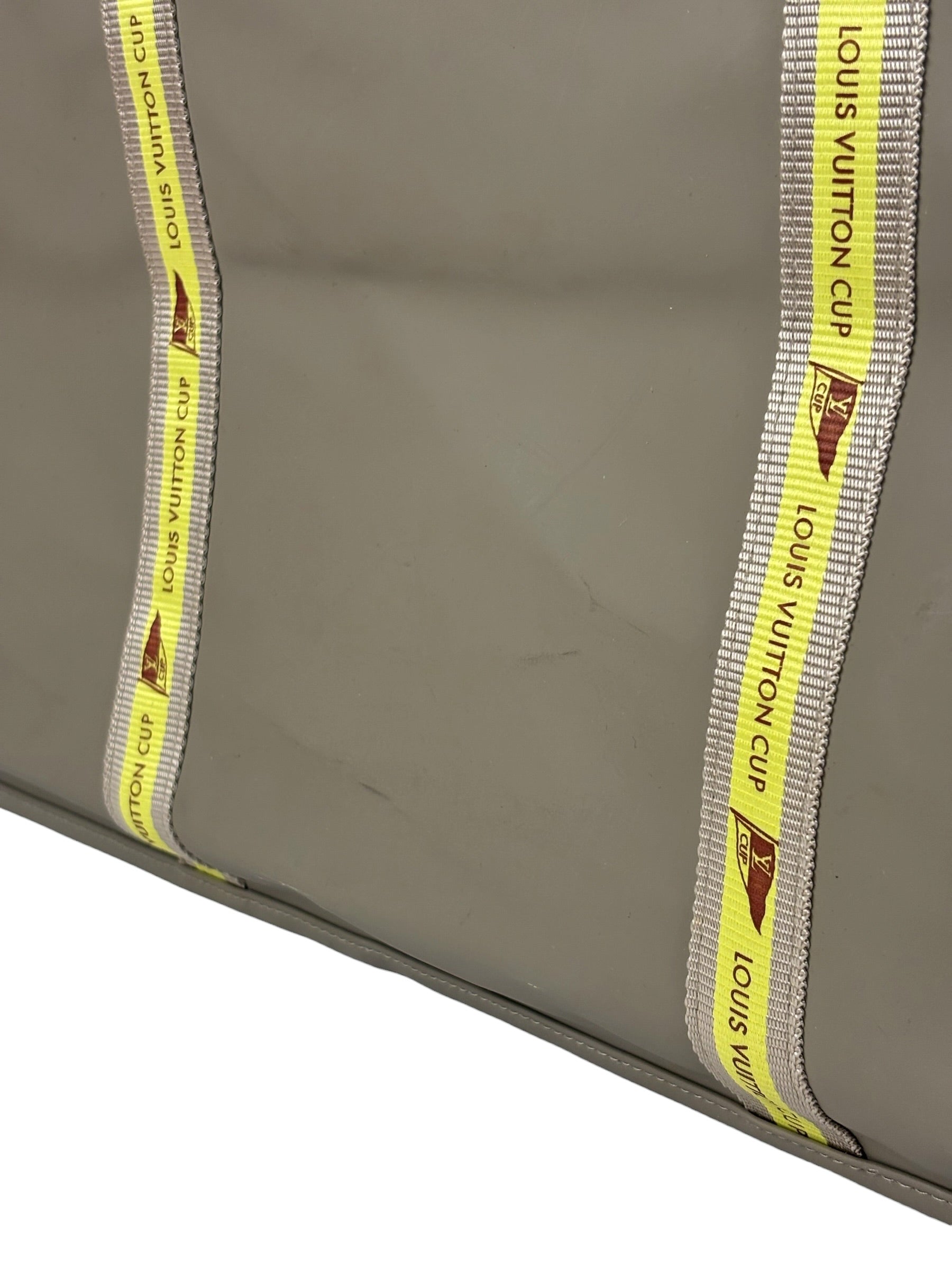Louis Vuitton Muted Khaki Vinyl Cup Beach/Shopping Bag