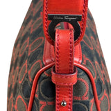 Salvatore Ferragamo Multicolor Leather Trim Monogram Gancini Pochette