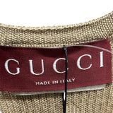 Gucci Camel Ribbed Sleeveless Knit Tank Top