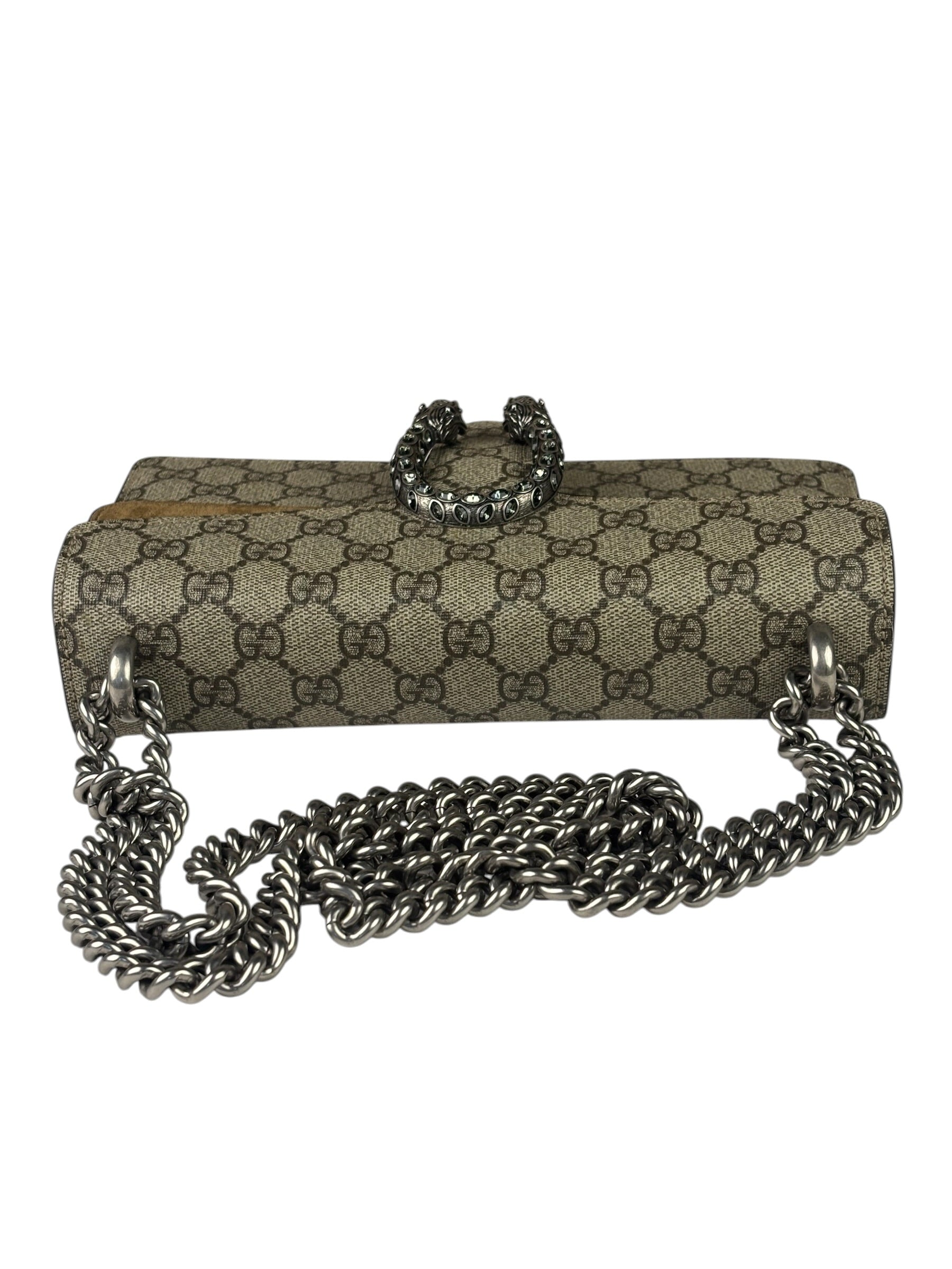 Gucci Beige Leather GG Dionysus Shoulder Bag