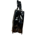 Chanel Black Patent Leather Boy Tote Two-Way Bag 2012