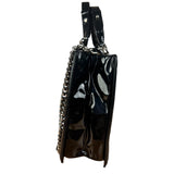 Chanel Black Patent Leather Boy Tote Two-Way Bag 2012
