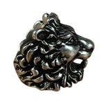 Gucci Silver Cocktail Lion Head Motif Ring