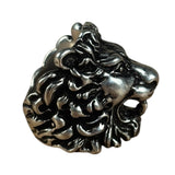 Gucci Silver Cocktail Lion Head Motif Ring