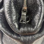 Prada Shiny Black Cervo Pleated Shoulder Bag