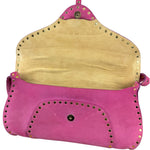 Celine Vintage Pink Suede Poulbot Shoulder Bag