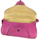 Celine Vintage Pink Suede Poulbot Shoulder Bag