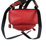 Coach Red Pebbled Mini Charlie Backpack