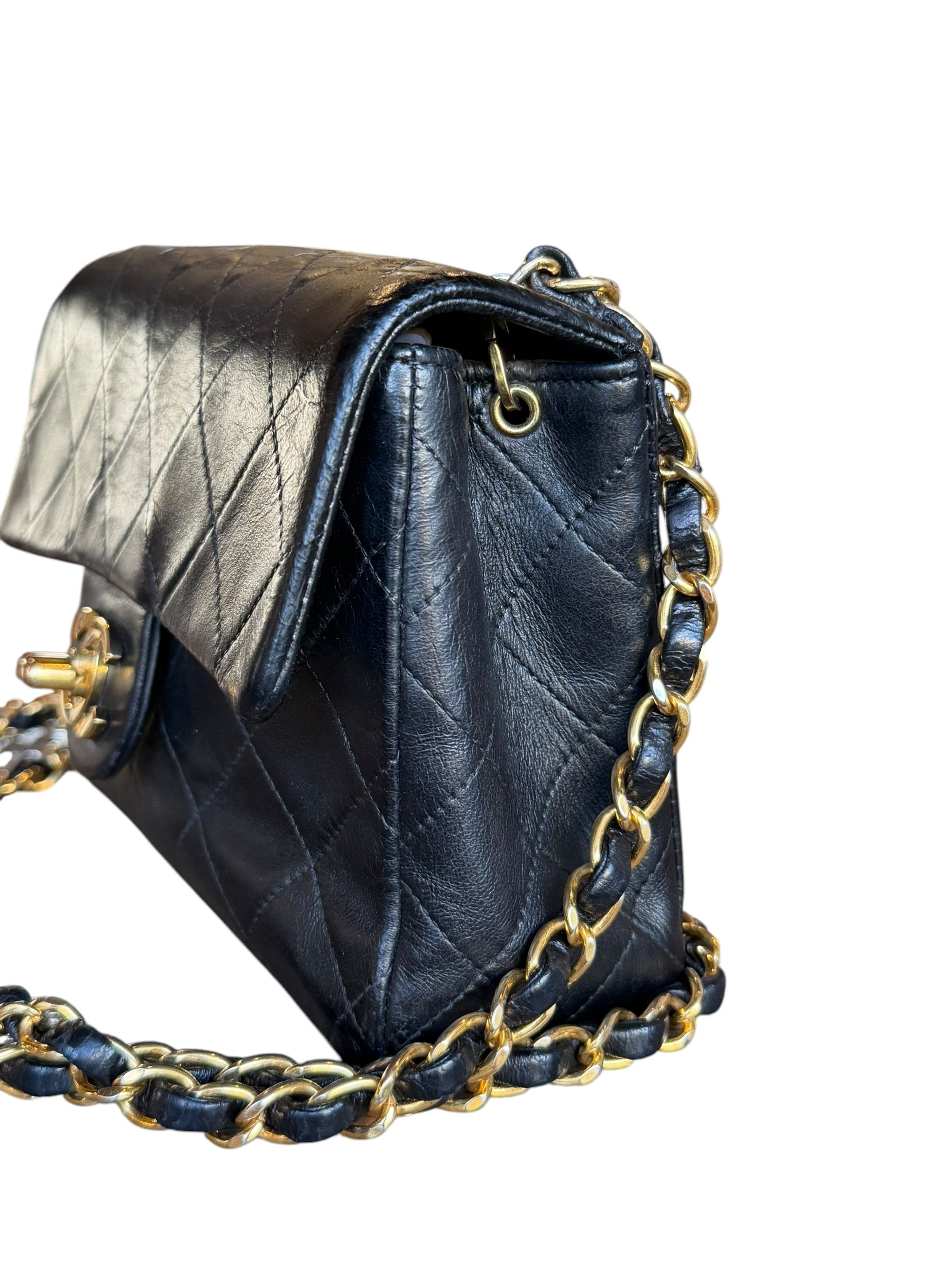 Chanel Black Leather Classic Mini Flap Bag ‘94-‘96