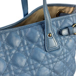Christian Dior Blue Leather Panarea Tote