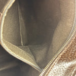Gucci Brown Leather Trim GG Supreme Shoulder Bag