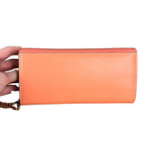 Fendi FF Diamonds Continental Peach Wallet on Chain