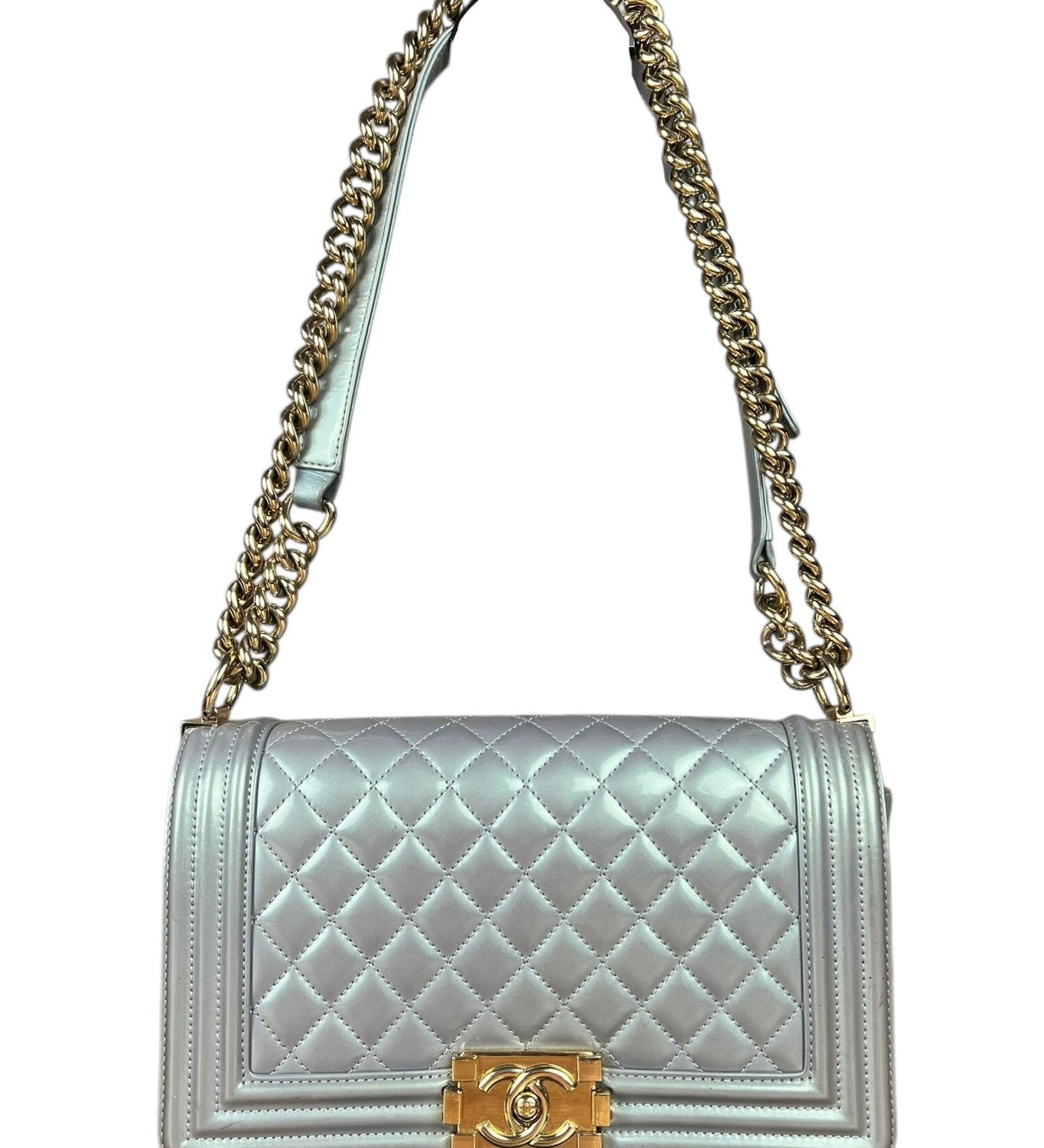 Chanel Medium Quilted Iridescent Boy Bag