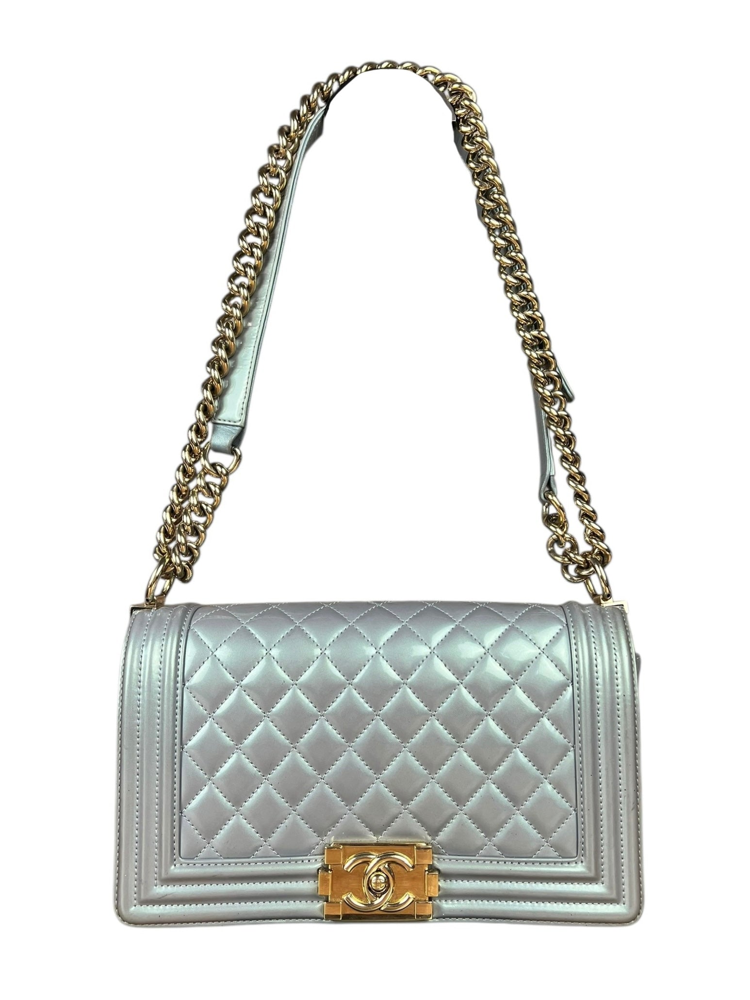 Chanel Medium Quilted Iridescent Boy Bag