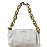 Bottega Veneta Cream Leather The Chain Pouch