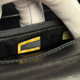 Chanel Black Lizard Leather Envelope Flap Bag 1986