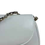 Gucci White Leather Bamboo Night Small Clutch/Pochette