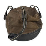 Celine Brown/Black Leather Bowling Bag