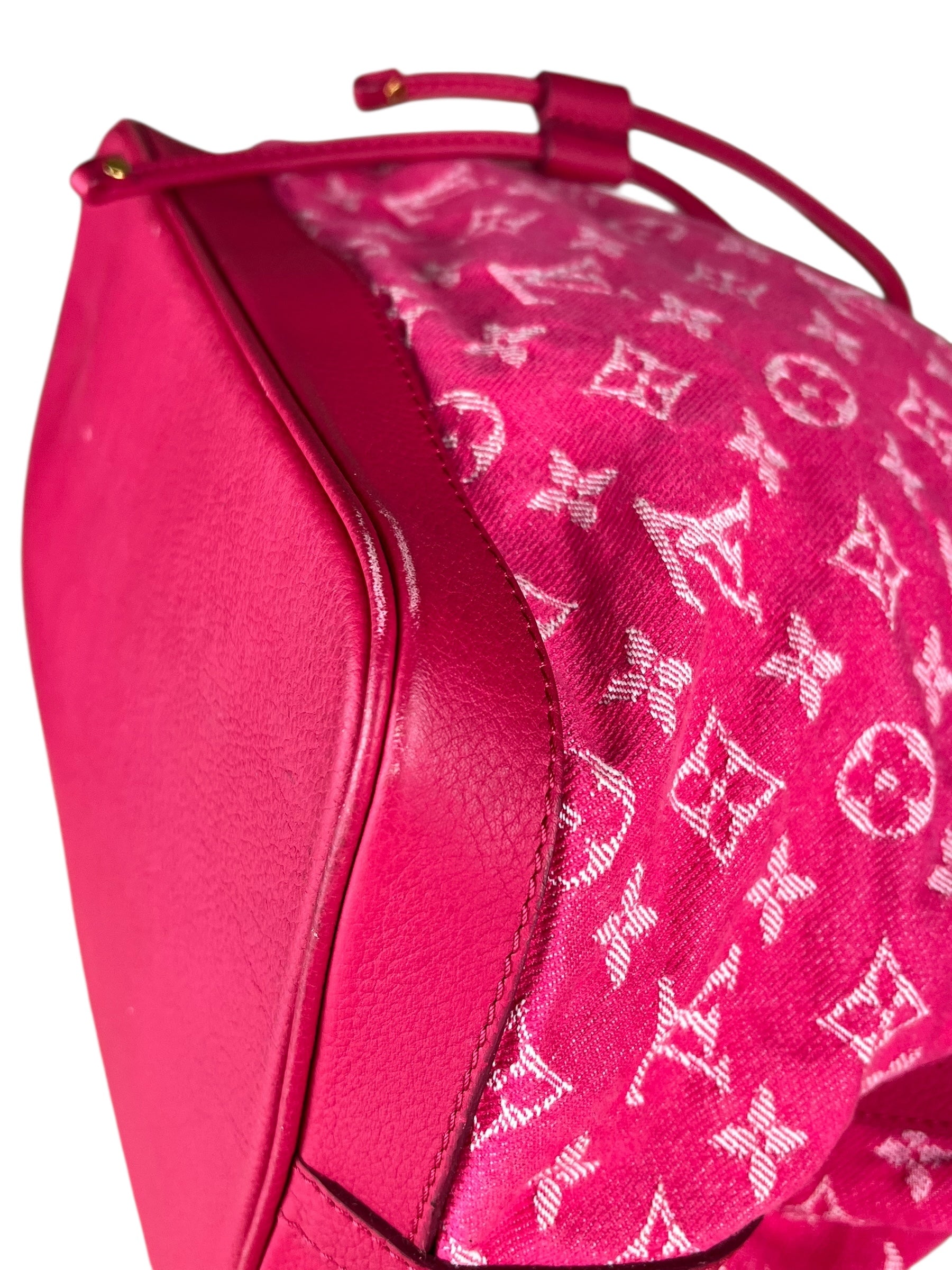Louis Vuitton Monogram Denim Noefull MM Tote Pink