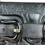 Fendi Black Patent Buckle Leather Shoulder Bag