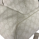 Gucci White Leather GG Green/Red Stripe Backpack