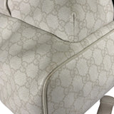 Gucci White Leather GG Green/Red Stripe Backpack
