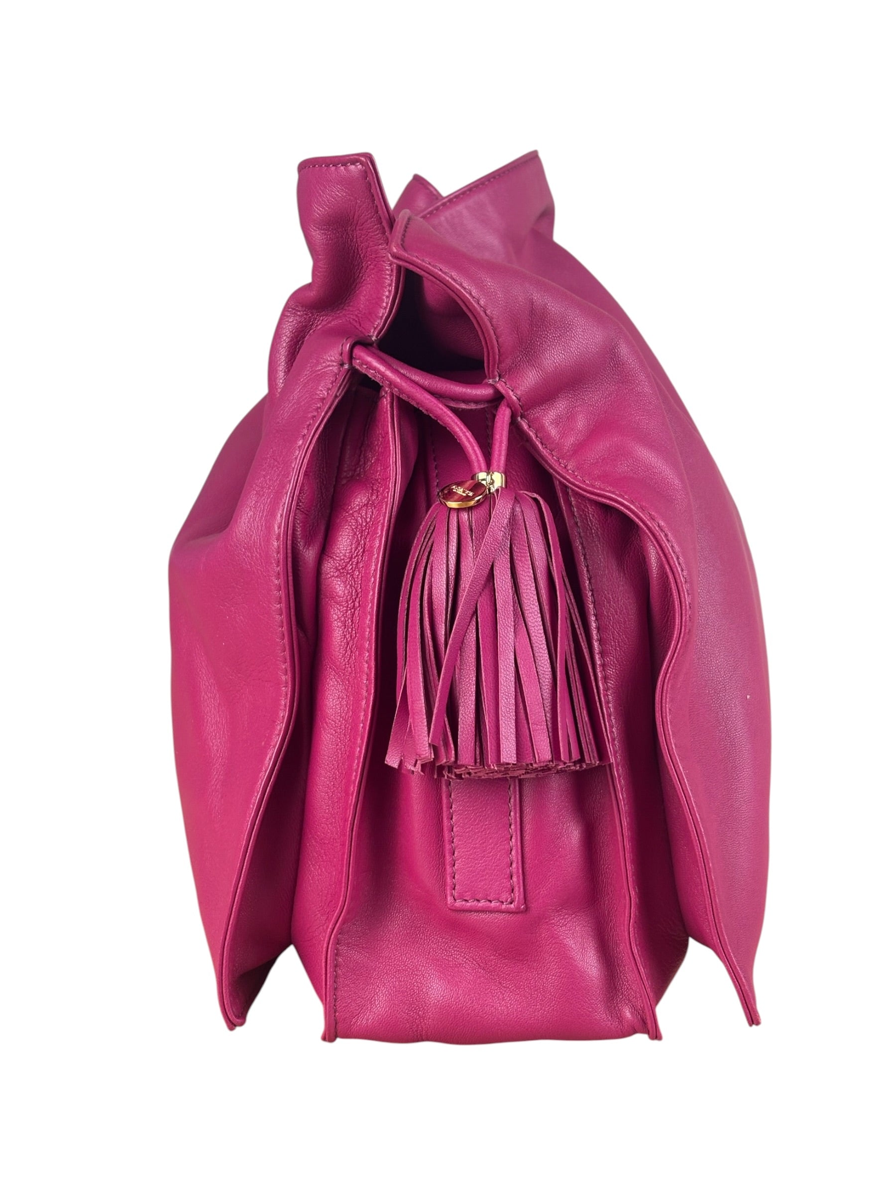 Loewe Pink Calfskin Flamenco Crossbody Bag