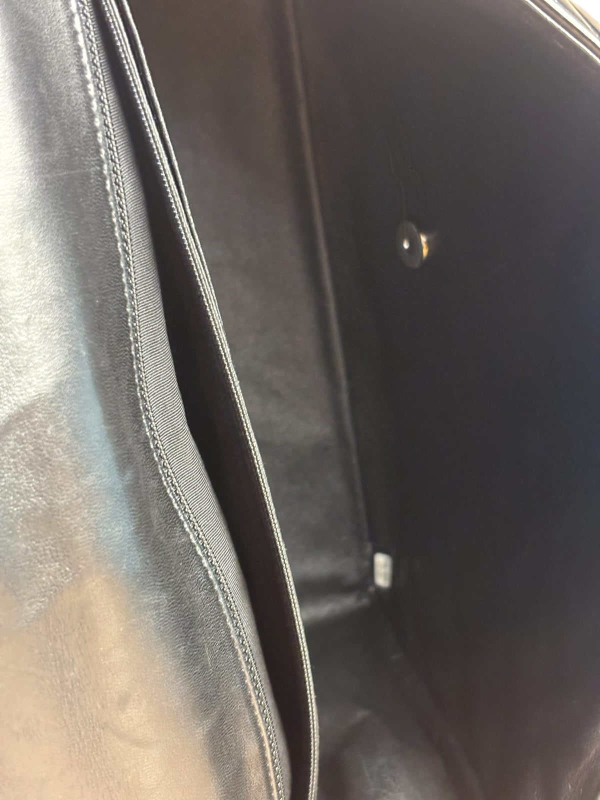 Chanel Black Patent Quilted Large Flap 2009